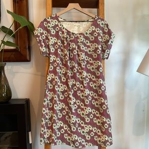 SZ M - Tulle Pink Green and Cream Daisy Dress Tied w/ Bow in Back!